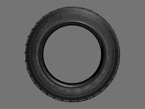 Low poly tire pack 3D Model