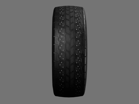 Low poly tire pack 3D Model