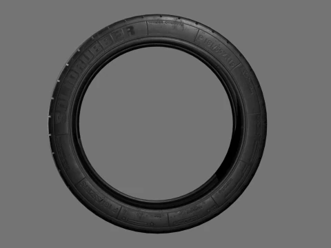 Low poly tire pack 3D Model