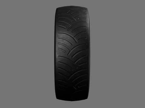 Low poly tire pack 3D Model