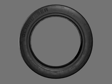 Low poly tire pack 3D Model