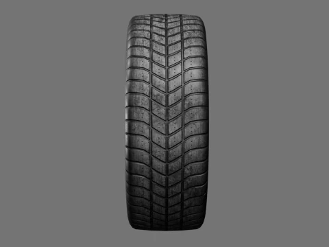 Low poly tire pack 3D Model