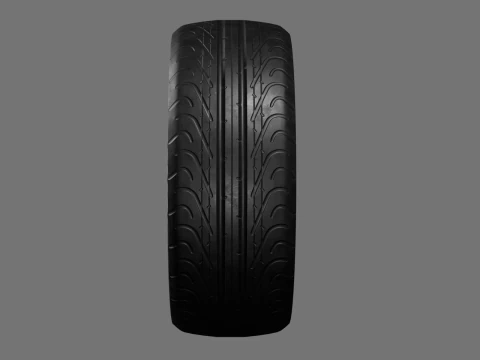 Low poly tire pack 3D Model