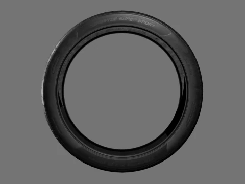 Low poly tire pack 3D Model