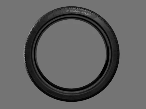 Low poly tire pack 3D Model