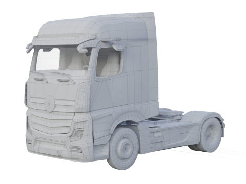 Mercedes-Benz Actros 2020 lowpoly 3Dモデル