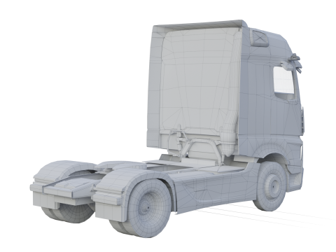 Mercedes-Benz Actros 2020 lowpoly 3Dモデル