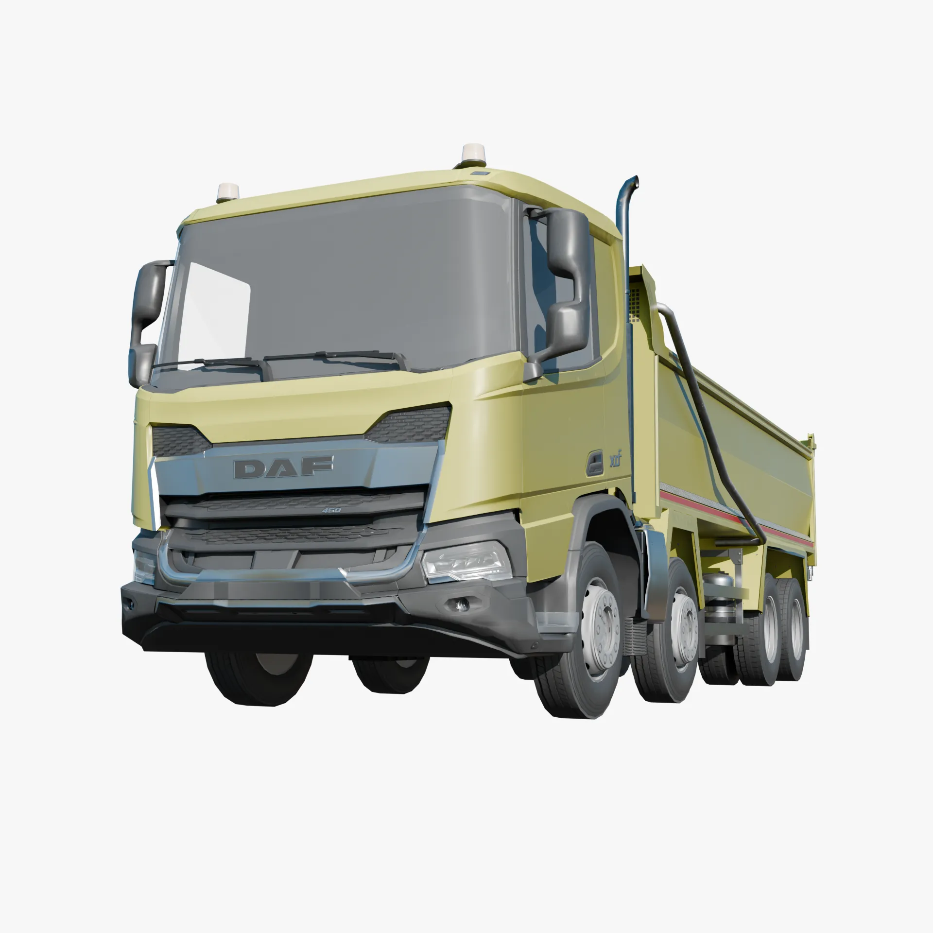 Daf XDc low poly 3D Model .c4d .max .obj .3ds .fbx .stl .blend 