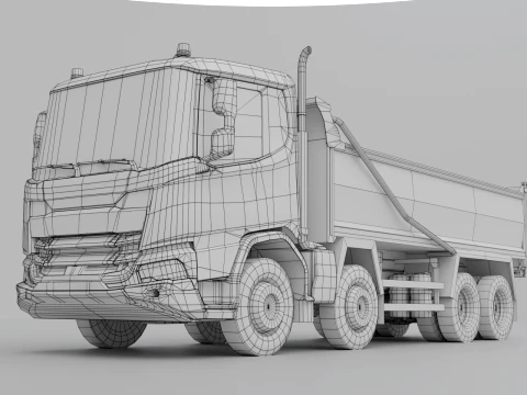 Daf XDc low poly 3D Model