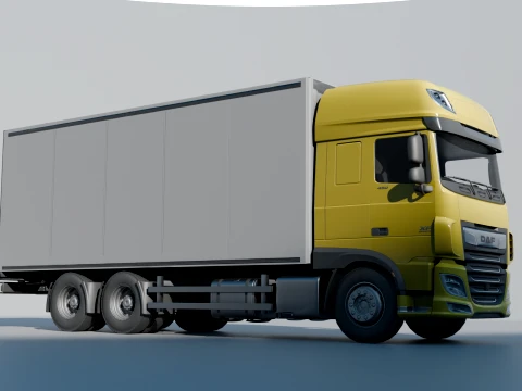 Daf XF low poly Low-poly 3D Model