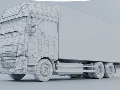 Daf XF low poly Low-poly 3D Model