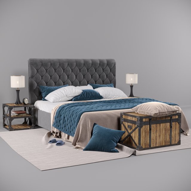 bed 3680 Modèle 3D .c4d .max .obj .3ds .fbx .stl .blend 