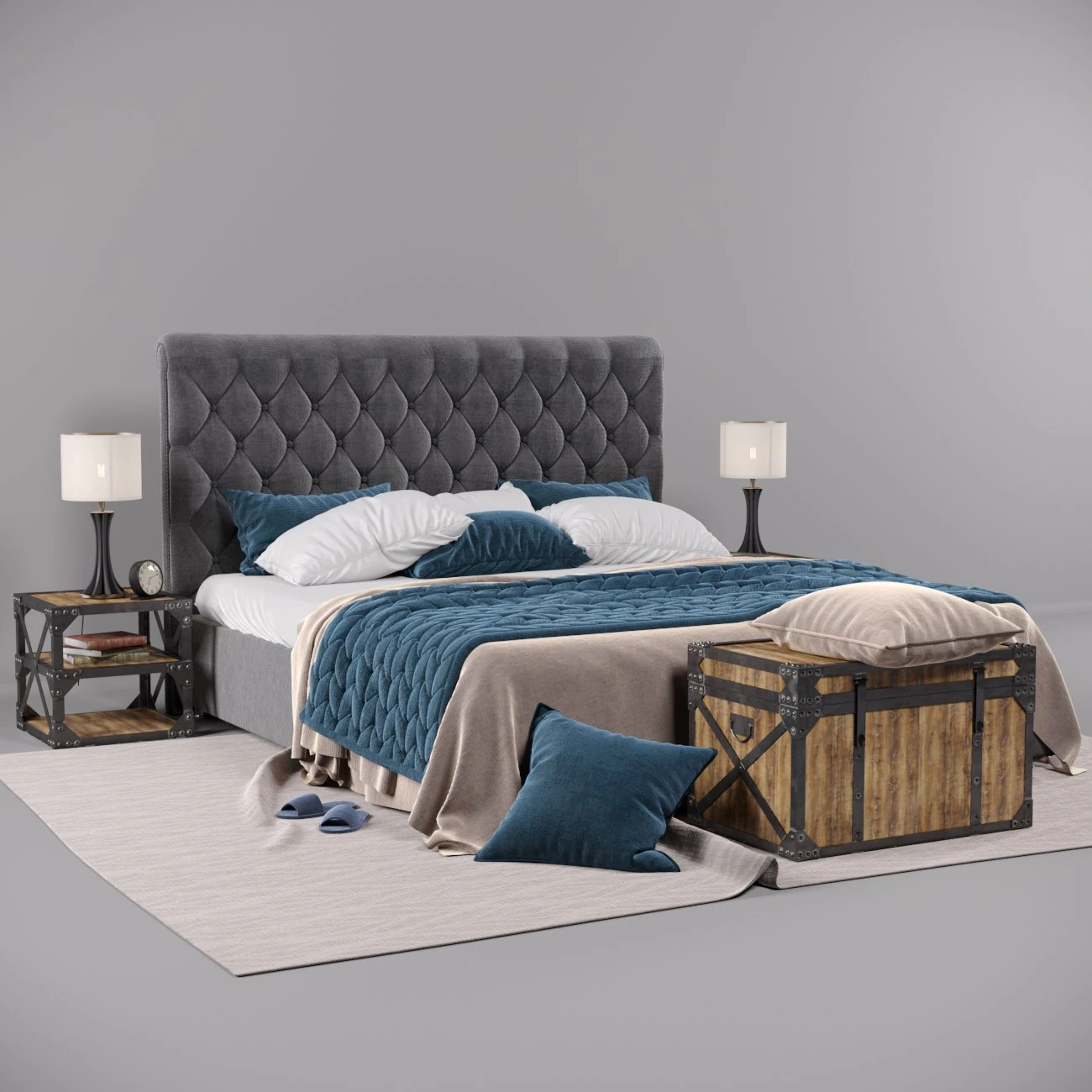 bed 3680 3D Model .c4d .max .obj .3ds .fbx .stl .blend 