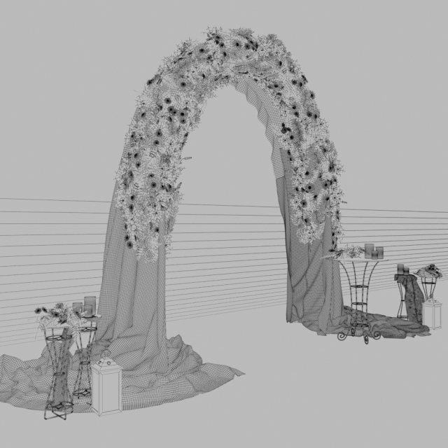 Wedding Arch 3D Модель In Окруж. Среда 3DExport