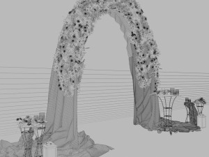 wedding arch 3D Model