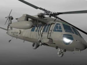 Modello di stampa 3D dell'elicottero uh60 Modello 3D