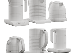 Teapots set 3D Model