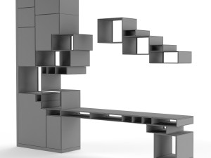 computer desk 3D Model