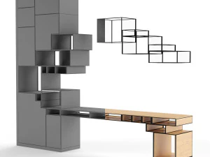 mesa de computador Modelo 3D