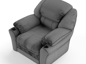 sof&aacute; de couro Modelo 3D