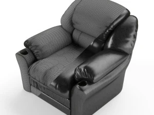 sof&aacute; de couro Modelo 3D