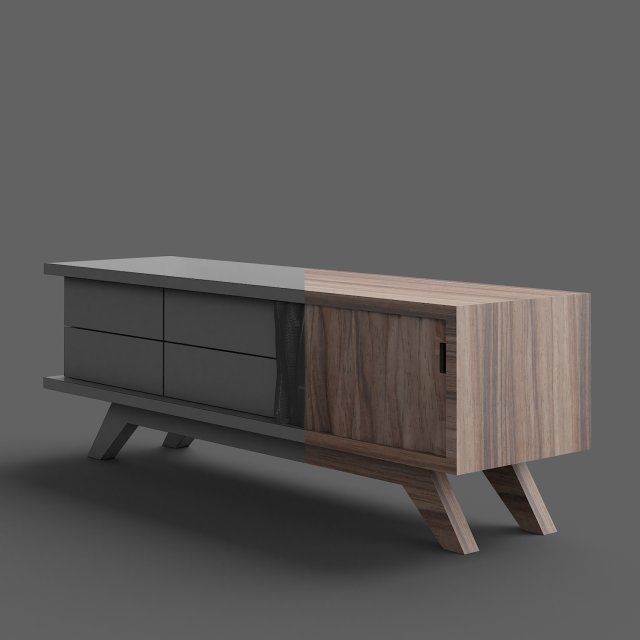 tv stand Modelo 3D .c4d .max .obj .3ds .fbx .stl .blend 