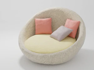 kursi lingkaran Model 3D