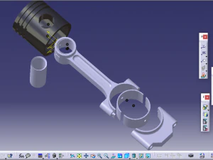 पिस्टन और बाइले असेंबली 3D प्रिंट मॉडल