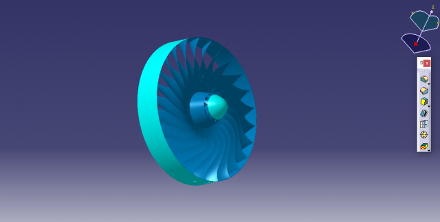 jet engine fan 3D Модель .c4d .max .obj .3ds .fbx .stl .blend 
