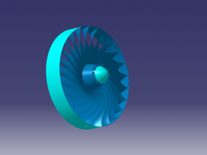 jet engine fan 3D 모델