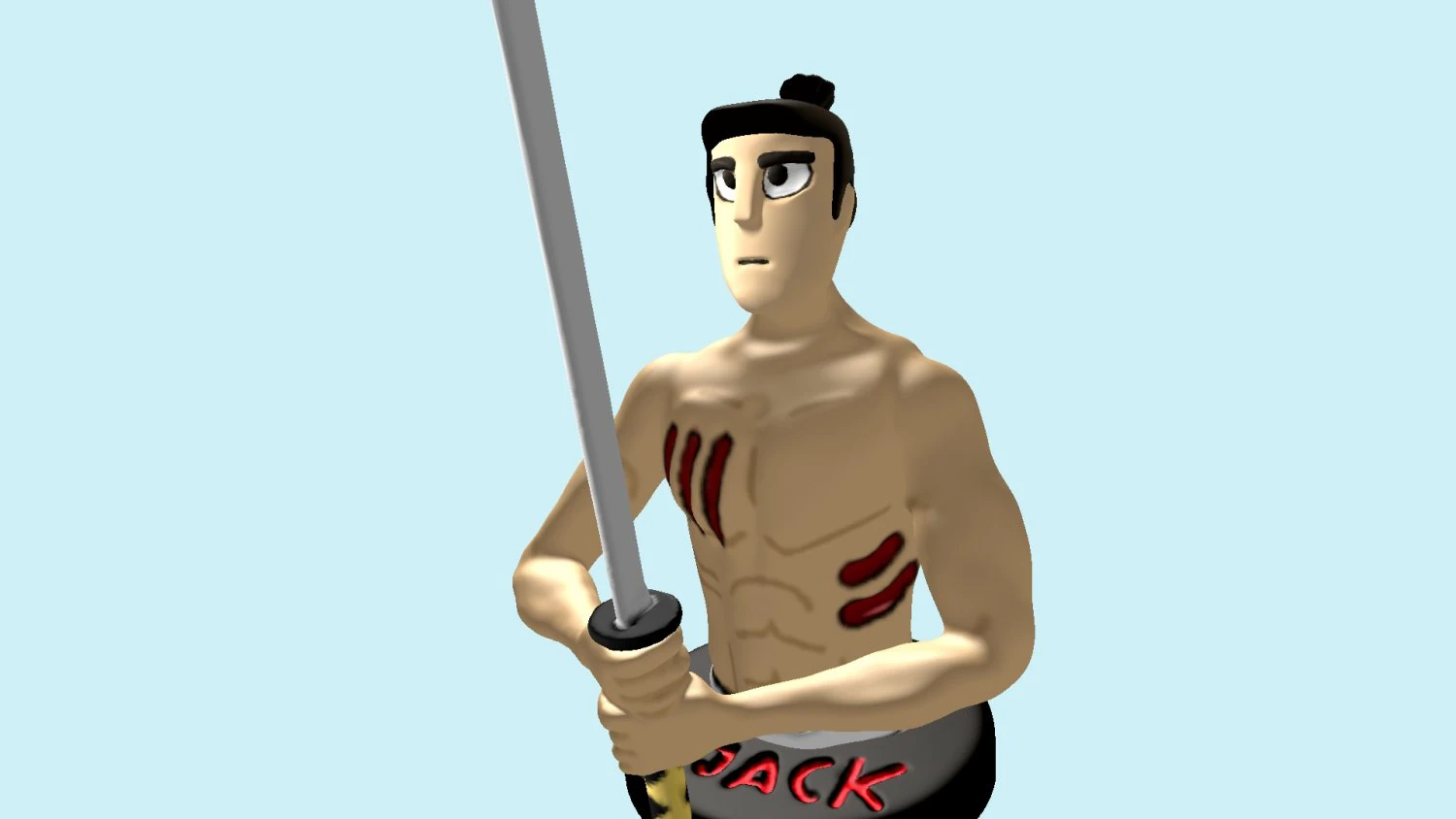 samurai jack for 3d printing 3D Print Model .c4d .max .obj .3ds .fbx .stl .blend 