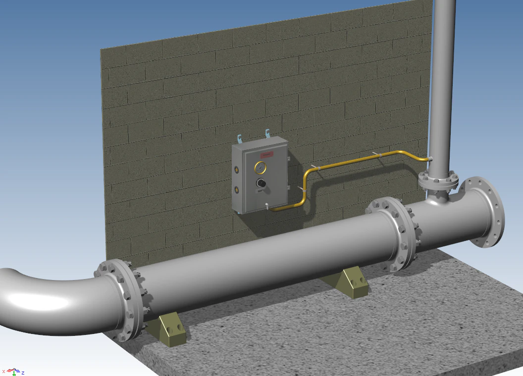 control panel and pipework 3D Model .c4d .max .obj .3ds .fbx .stl .blend 