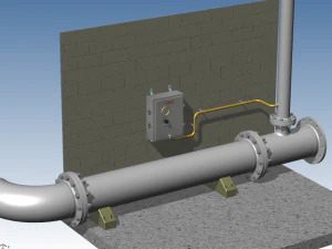 панель управления и трубопроводы 3D Модель