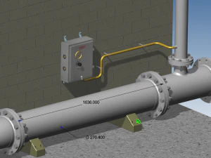 control panel and pipework 3D Model