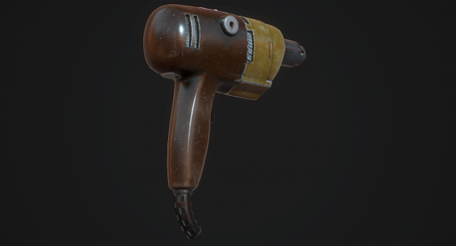 black and decker drill Modelo 3D .c4d .max .obj .3ds .fbx .stl .blend 