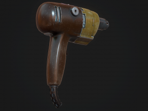 black and decker drill 3D 모델