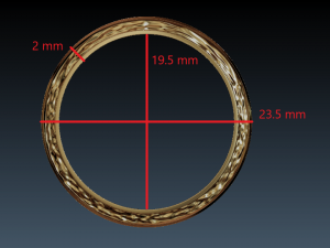 ring with armenian inscription 3D प्रिंट मॉडल