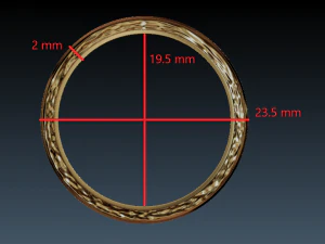 ring with armenian inscription 3D Print Model