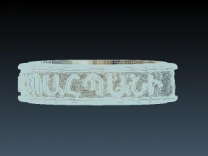 ring with armenian inscription 3D Print Model
