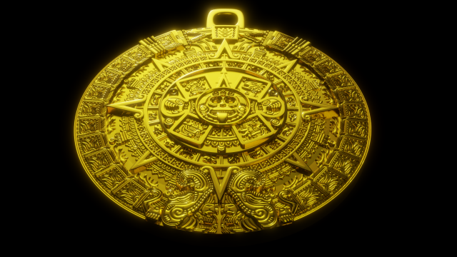 aztec sun stone 3D Print Model .c4d .max .obj .3ds .fbx .stl .blend 