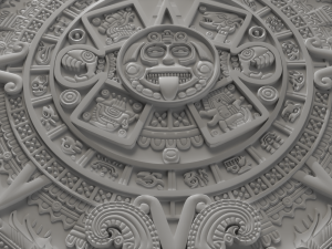 aztec sun stone 3D Print Model