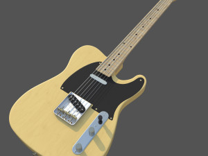 fender guitar 3D Model