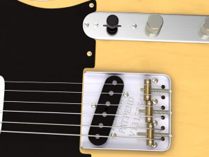 guitarra fender Modelo 3D