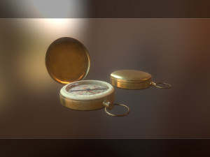 antique compass 3D Model