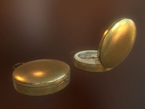 antique compass 3D 模型
