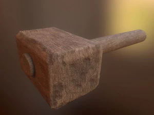 martelo de madeira Modelo 3D