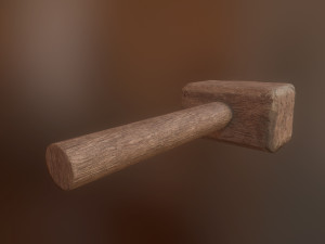 wooden hammer 3D 模型