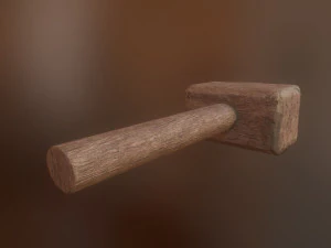 wooden hammer 3D Model