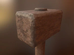 wooden hammer 3D Model