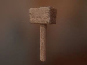 wooden hammer 3D Model